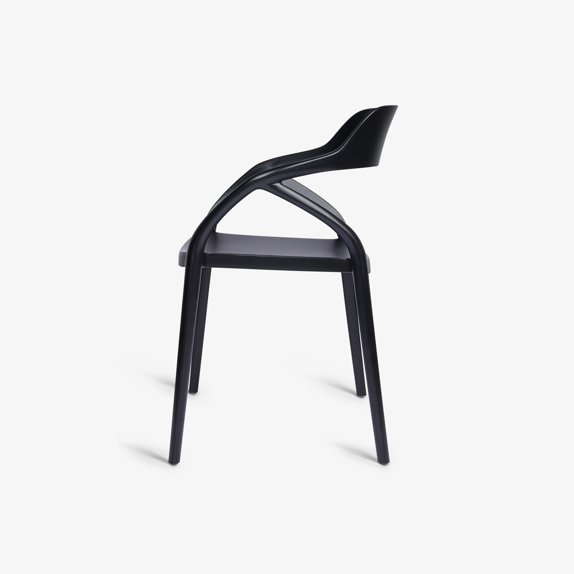 Monobloc Molded Geometric Hollow Frame PP Armchair Stackable Solid Plastic Patio Dining Arm Chair for Cafe Hotel Restaurant Wholesale