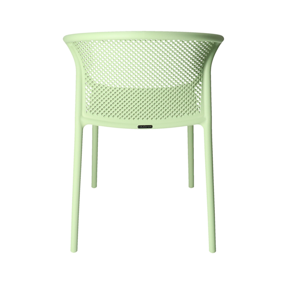 Commercial One Piece Injection Molded PP Perforated Armchair Stackable Outdoor Plastic Dining Chair for Hotel Cafe Restaurant Wholesale