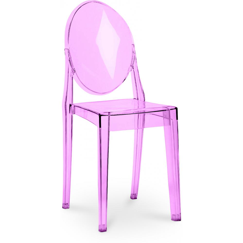 Ghost Side Chair Transparent Purple-PP Chair