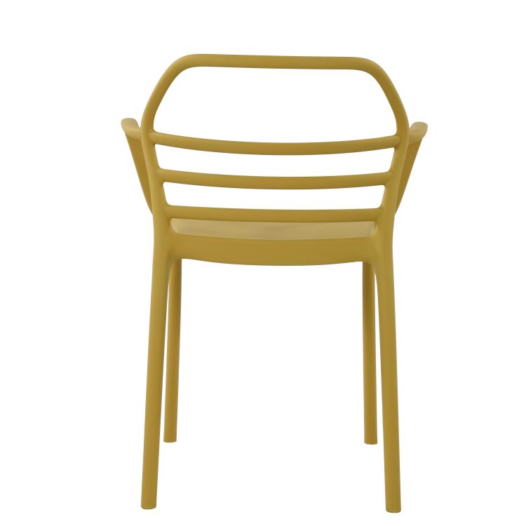 Mustard Polypropylene Chair With Armrests