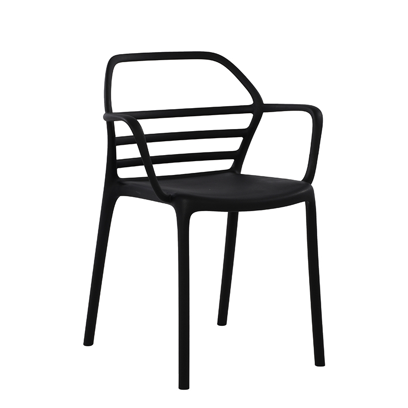 Black Polypropylene Chair With Armrests