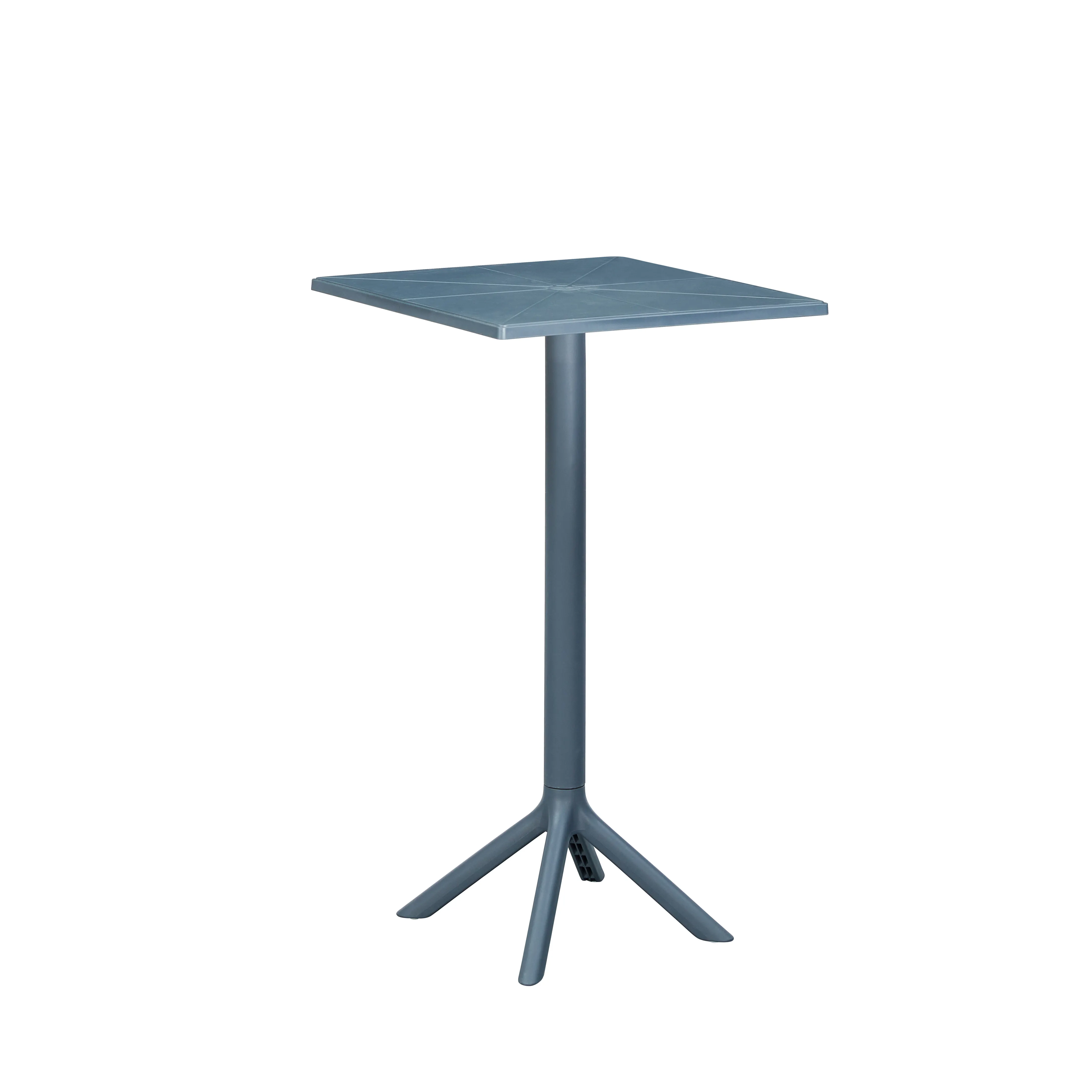Square Plastic Bar Table In Grey-PP Chair