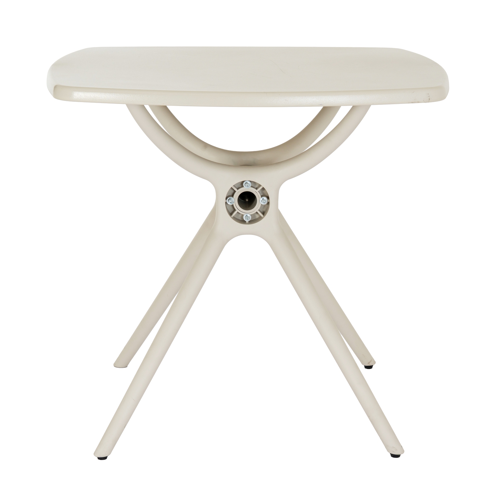 Commercial Square Smooth Top PP Dining Table One-Piece Injection Molded Spider Leg Plastic Patio Table for Cafe Hotel Restaurant Wholesale