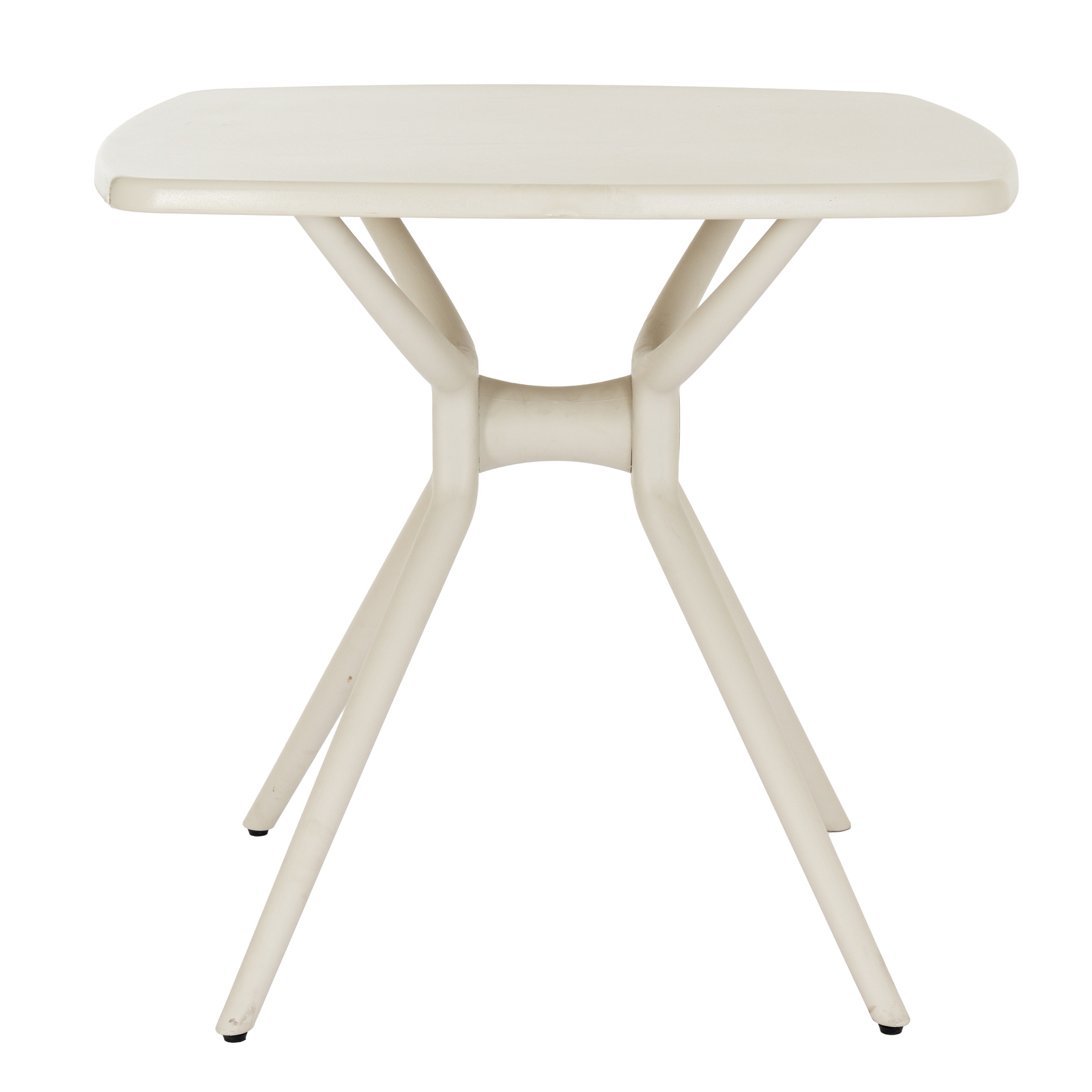 Commercial Square Smooth Top PP Dining Table One-Piece Injection Molded Spider Leg Plastic Patio Table for Cafe Hotel Restaurant Wholesale