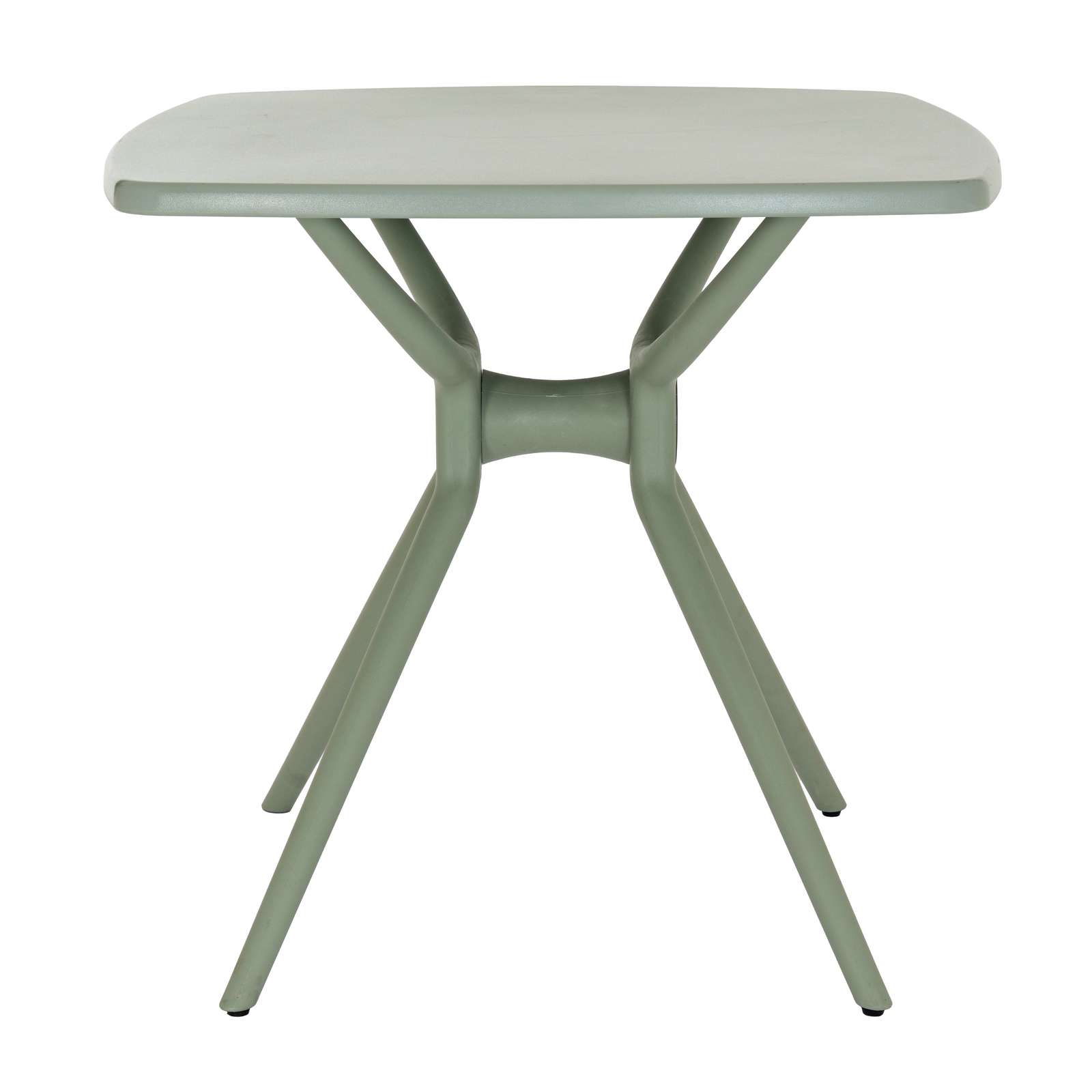 Commercial Square Smooth Top PP Dining Table One-Piece Injection Molded Spider Leg Plastic Patio Table for Cafe Hotel Restaurant Wholesale