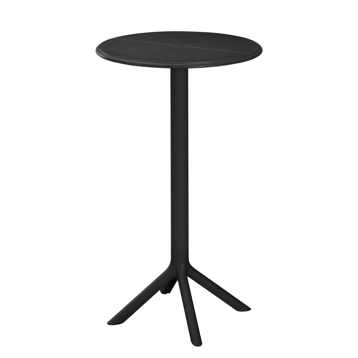 Round Plastic Bar Table In Black-PP Chair