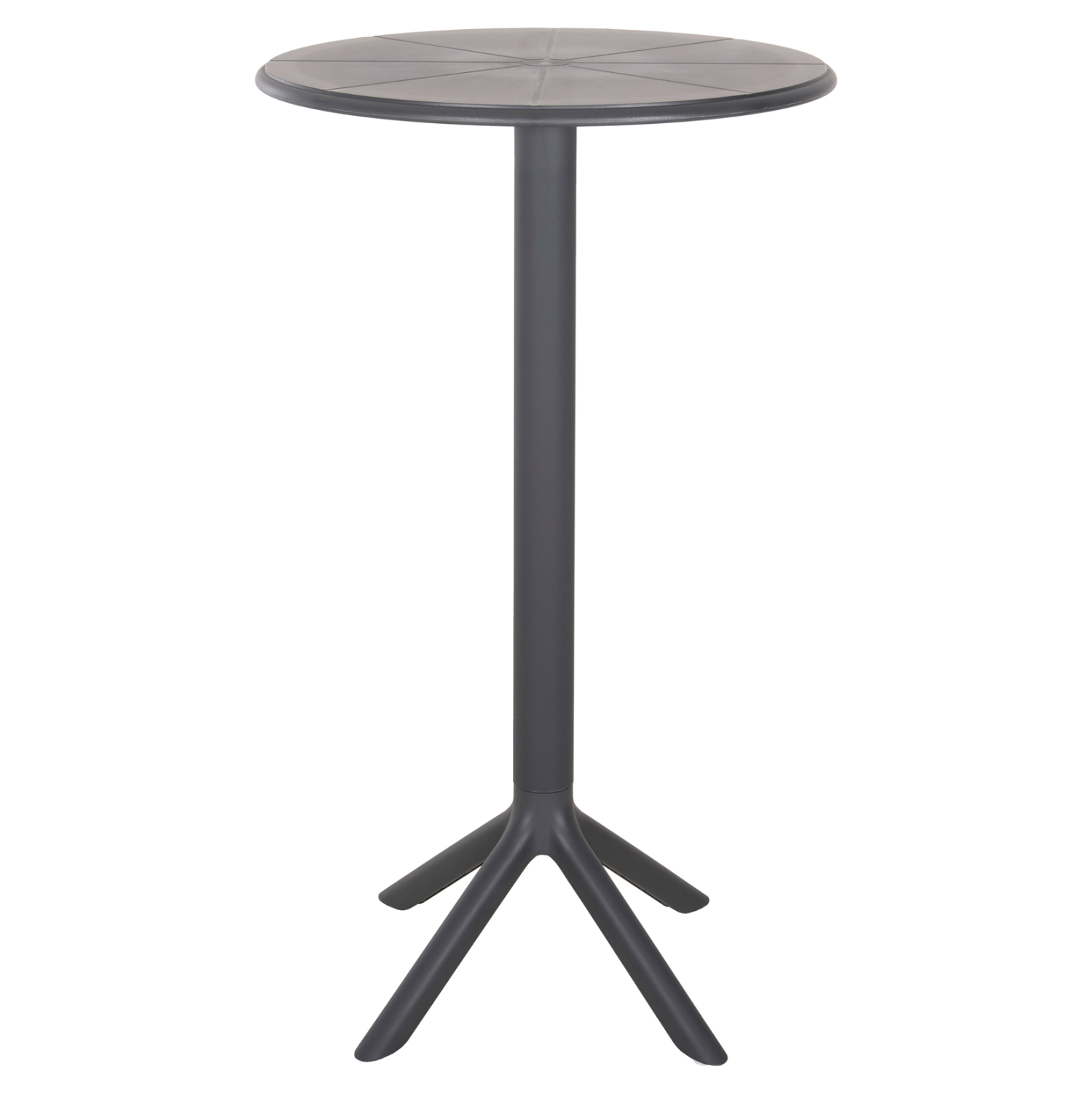 Round Plastic Bar Table In Grey-PP Chair