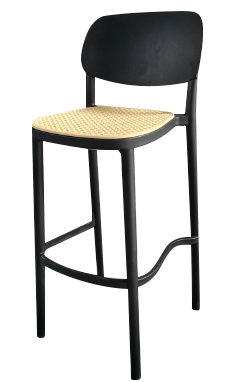 Plastic Bar Stool With Footrest-PP Chair