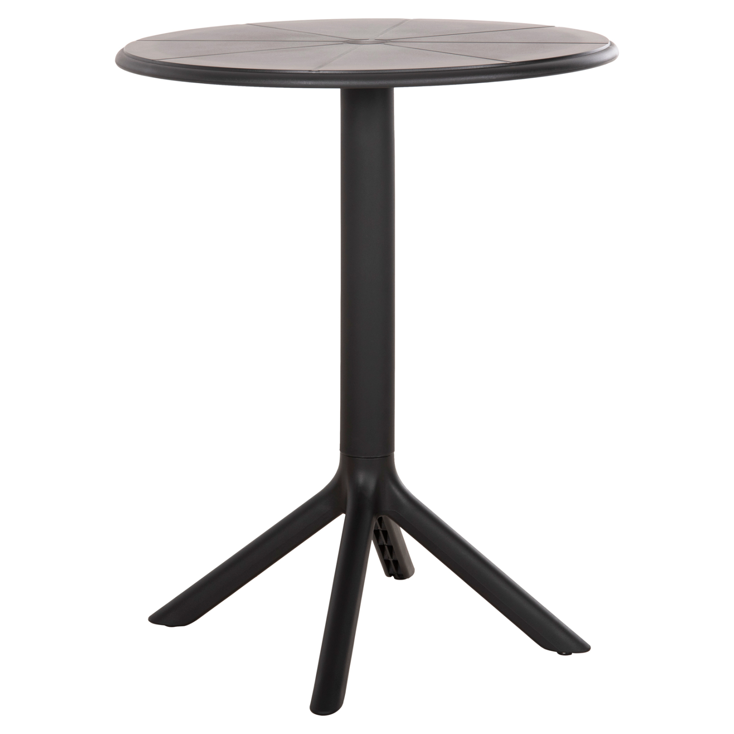Round Plastic Table In Black-PP Chair