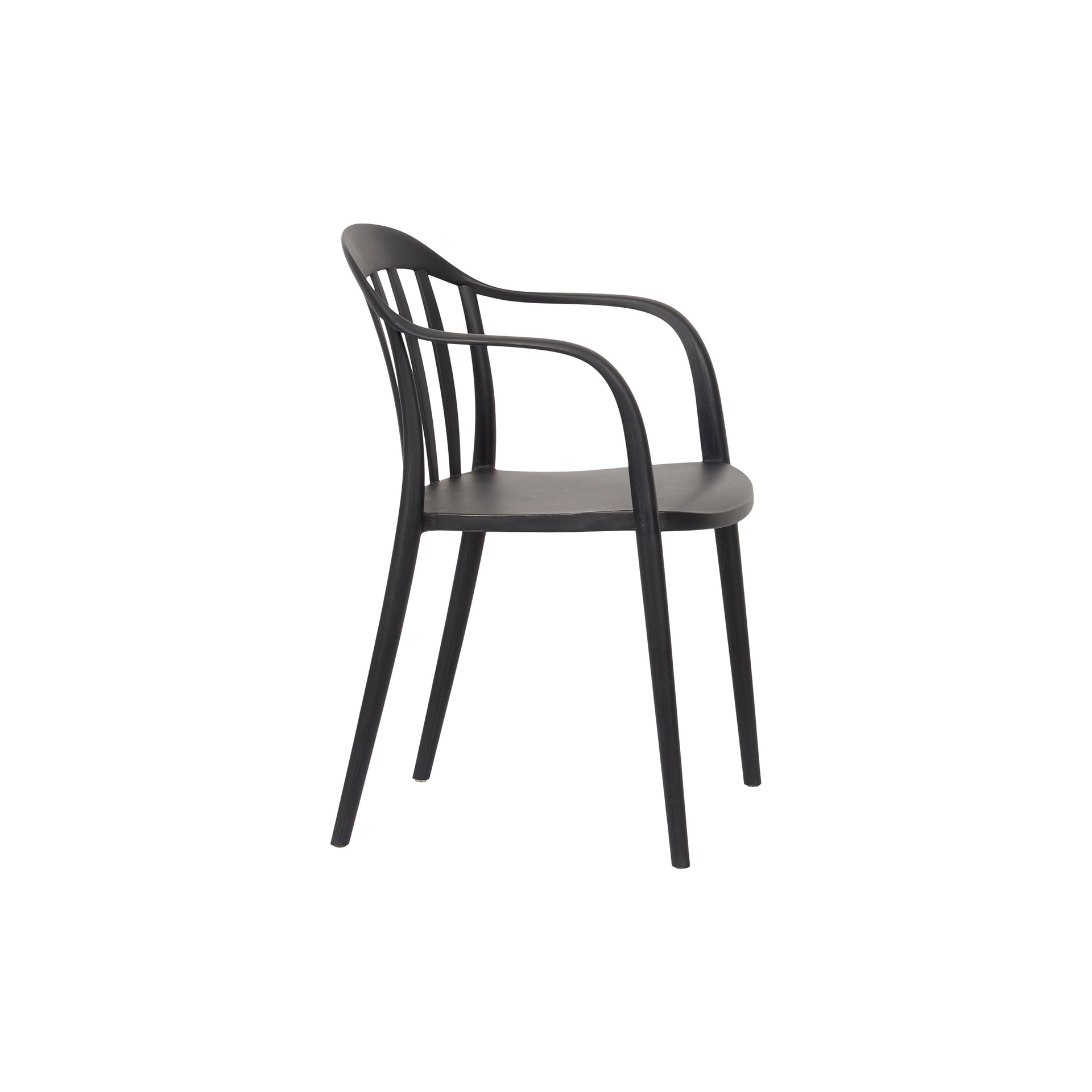 Black Plastic Terrace Armchair
