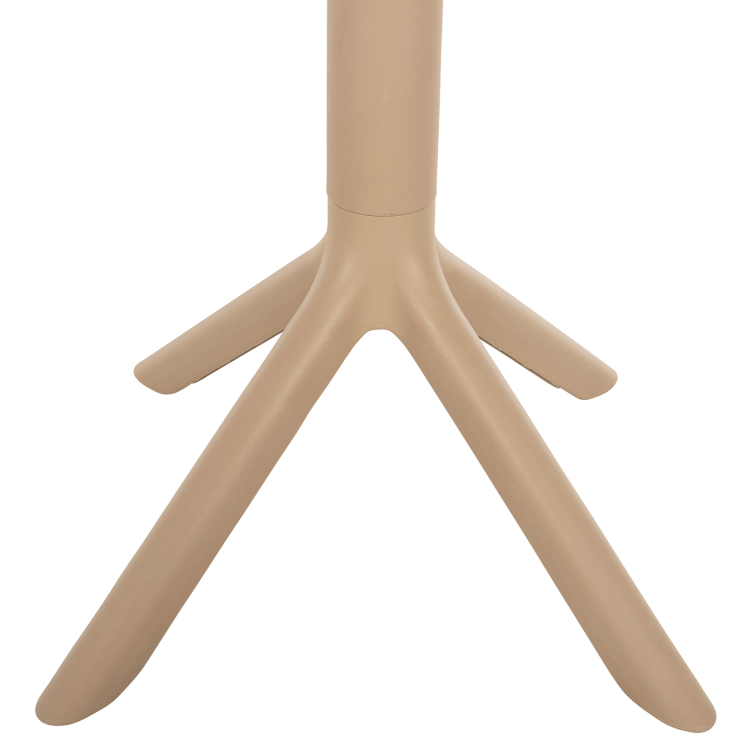 Round Plastic Table In Taupe-PP Chair