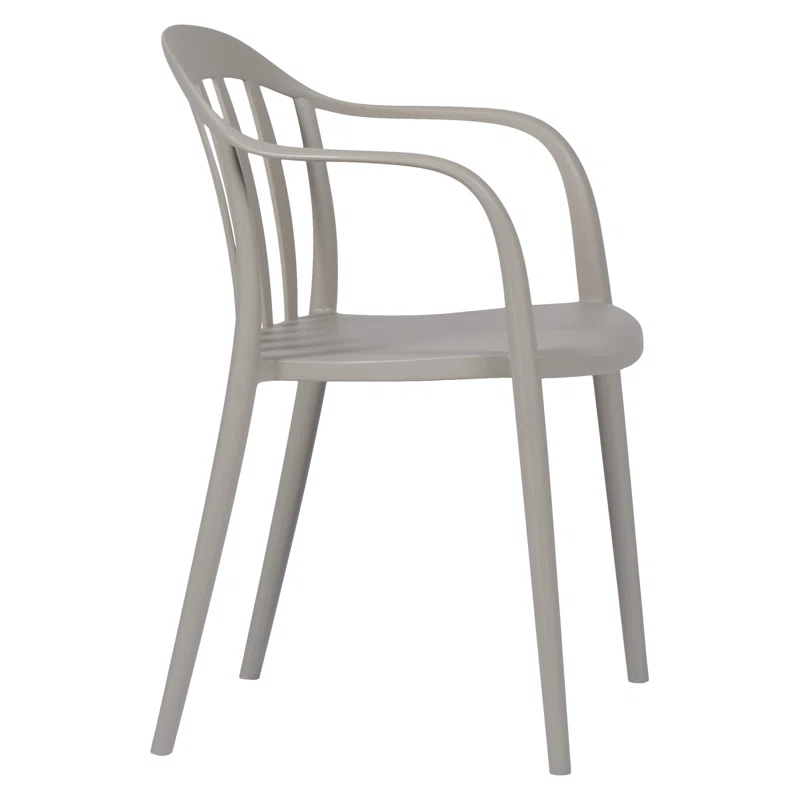 Light Grey Plastic Terrace Armchair