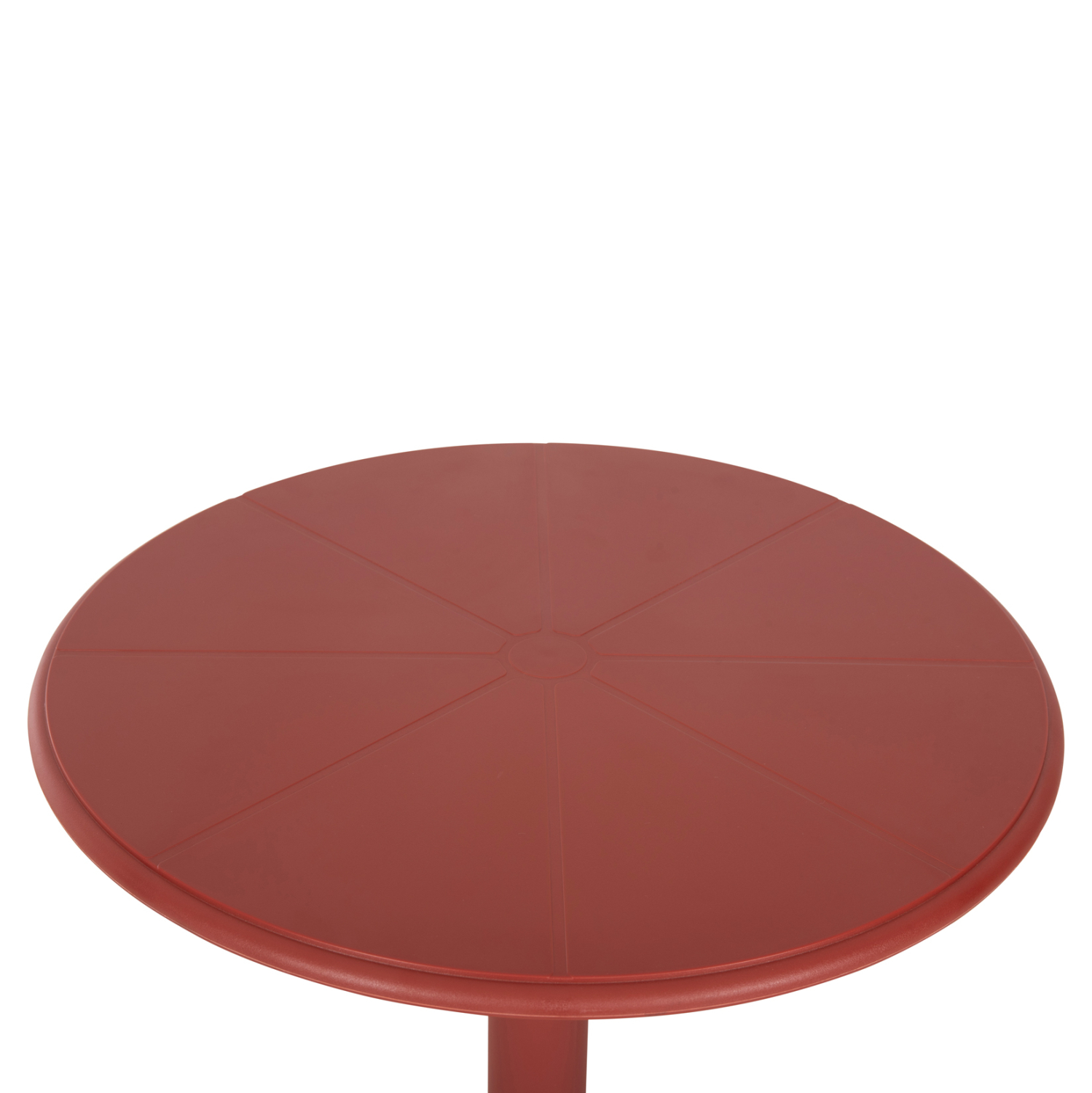 Round Plastic Table In Red-PP Chair