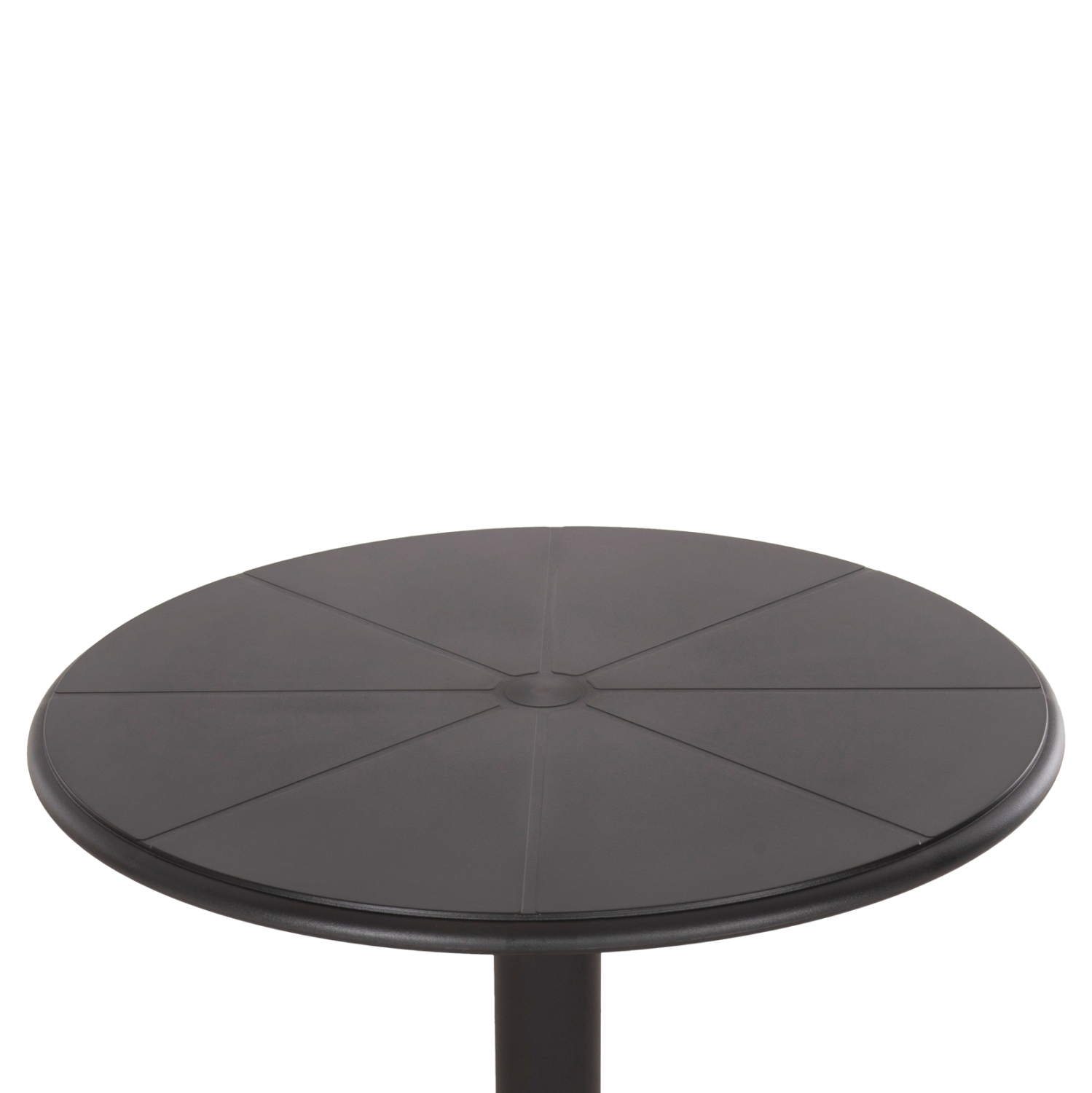 Round Plastic Table In Black-PP Chair