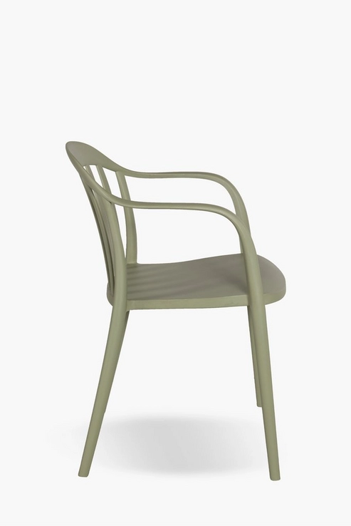 Olive Plastic Terrace Armchair