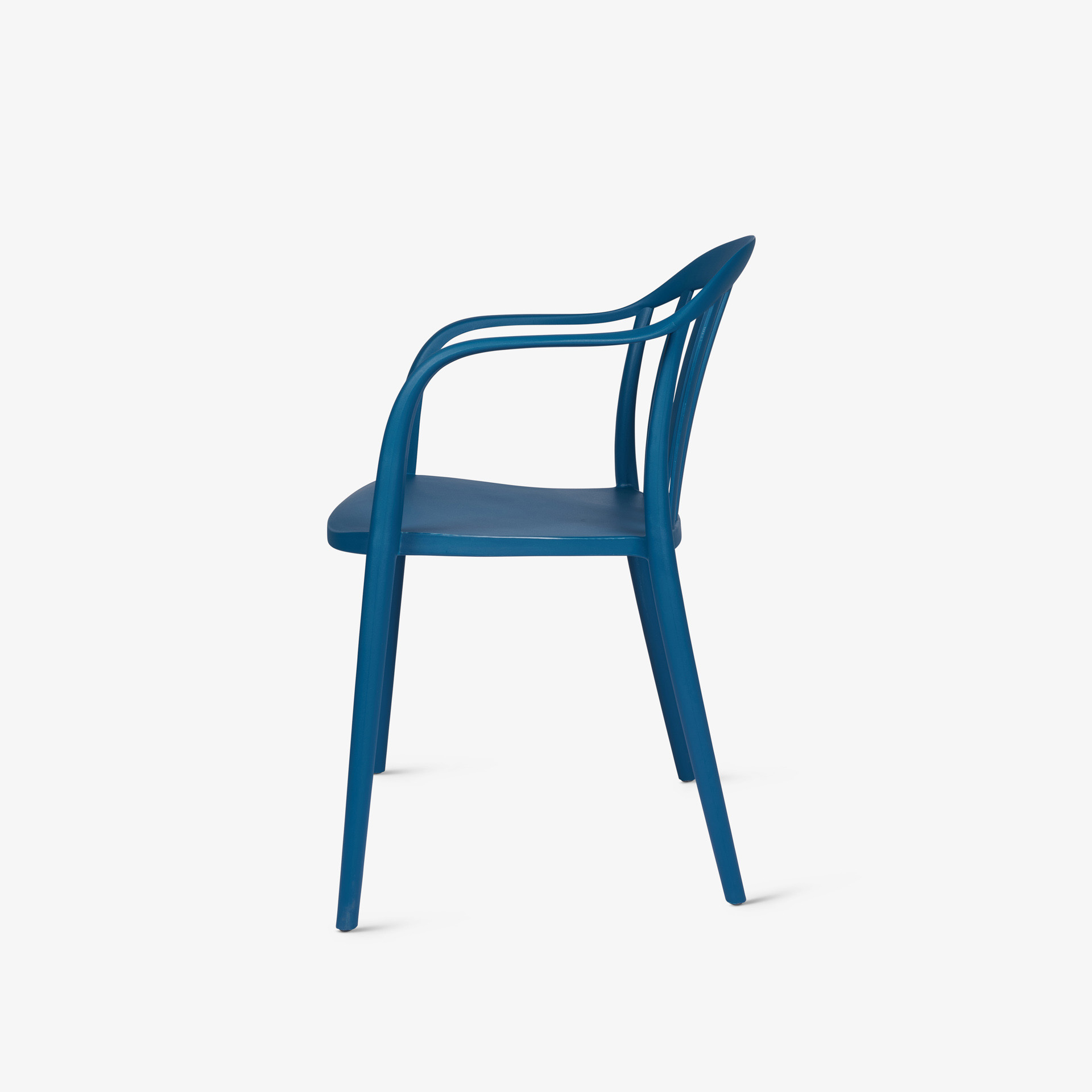 Navy Blue Plastic Terrace Armchair