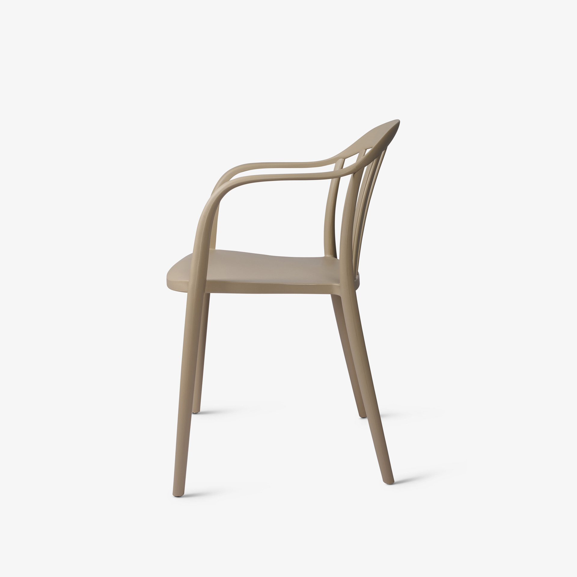 Taupe Plastic Terrace Armchair