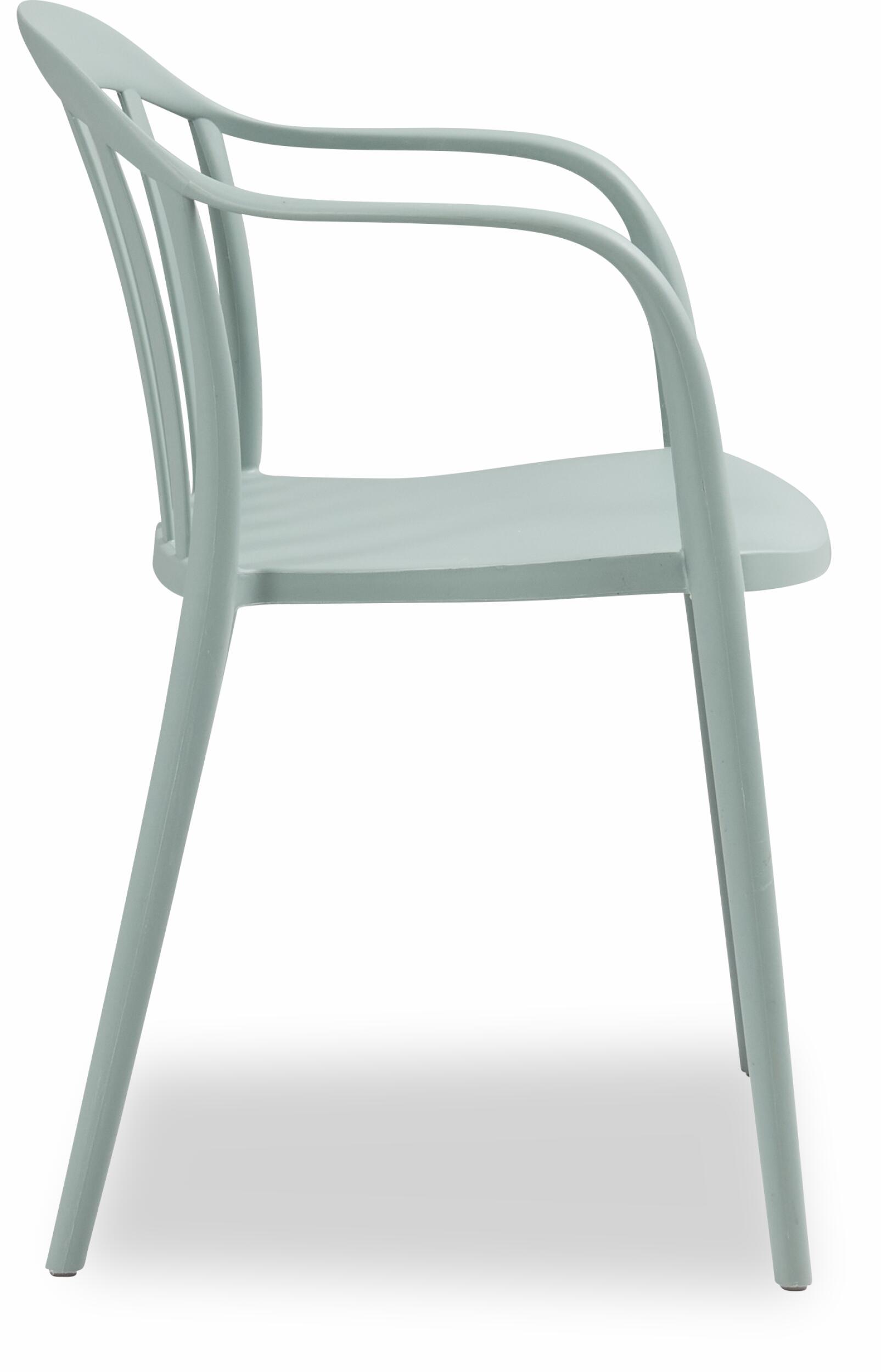 Light Green Plastic Terrace Armchair