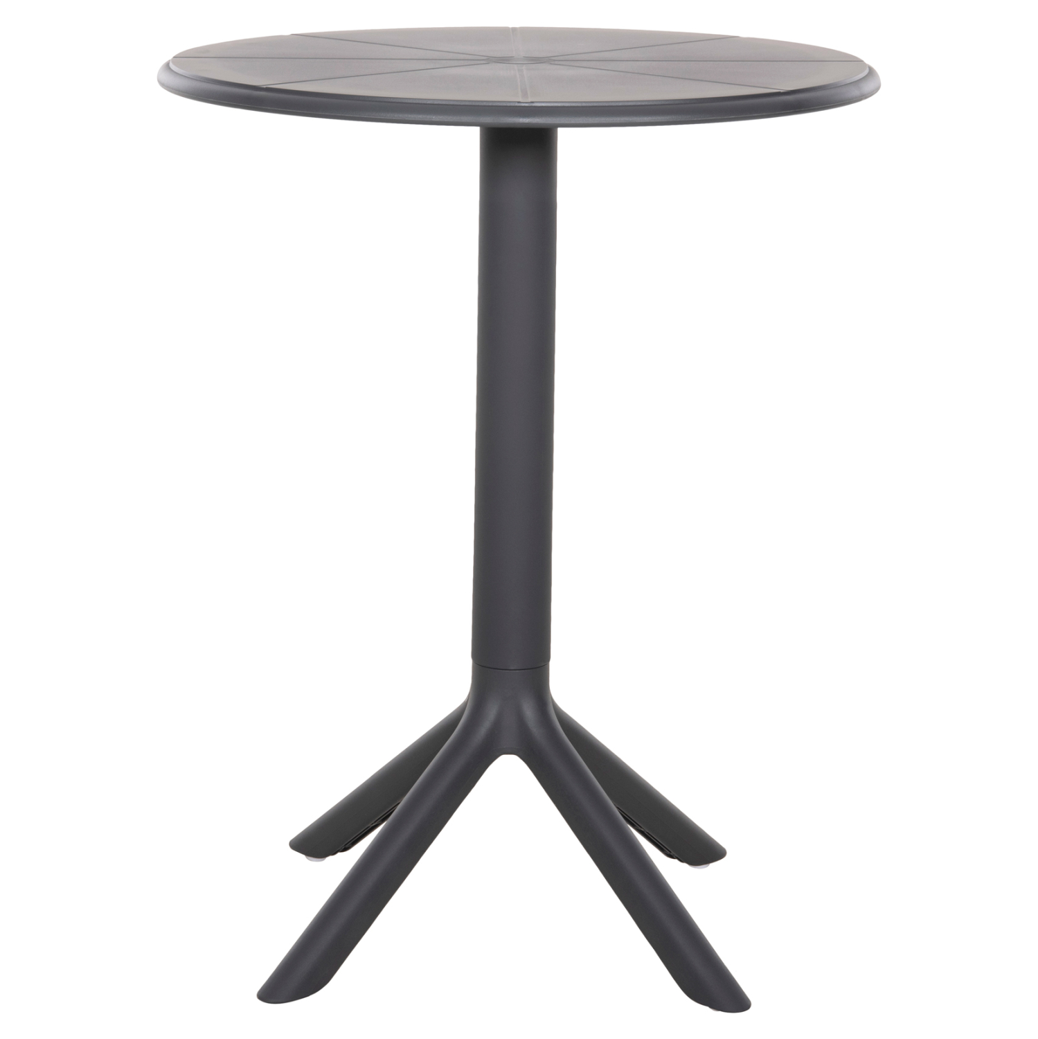 Round Plastic Table In Grey-PP Chair