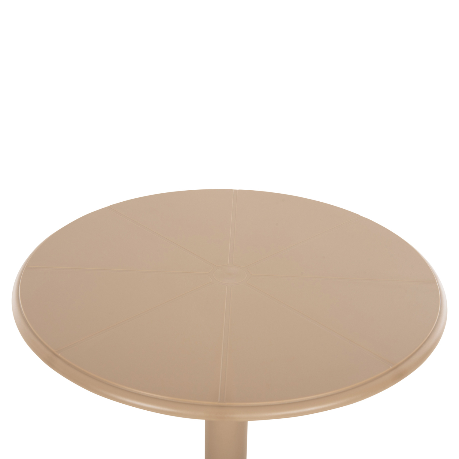 Round Plastic Table In Taupe-PP Chair
