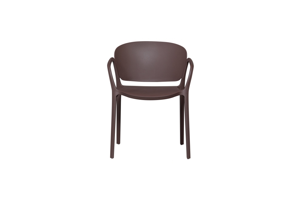 Dark Brown Plastic Garden Armchair