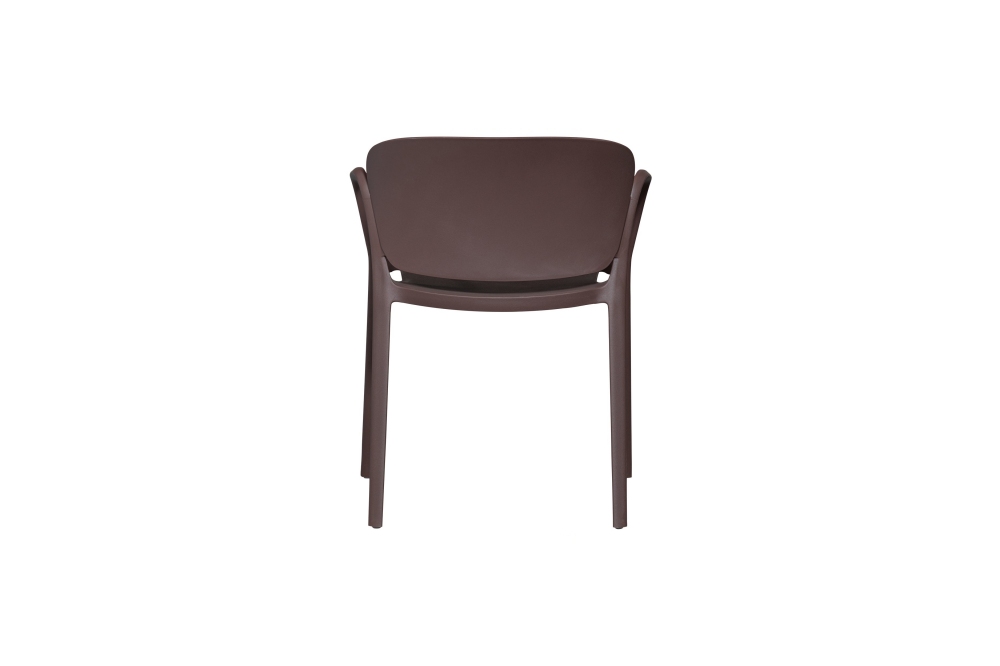 Dark Brown Plastic Garden Armchair