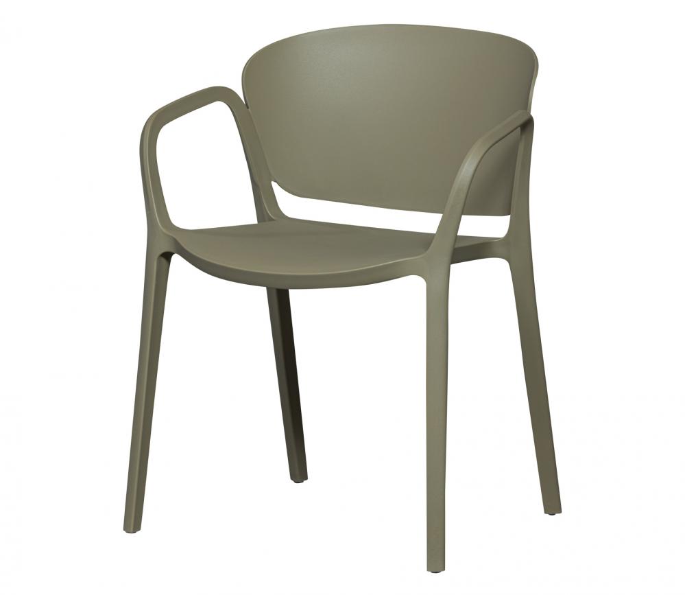 Olive Plastic Garden Armchair