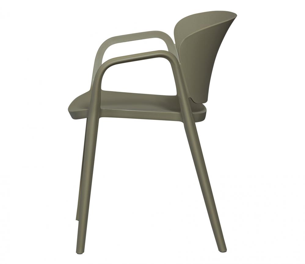 Olive Plastic Garden Armchair