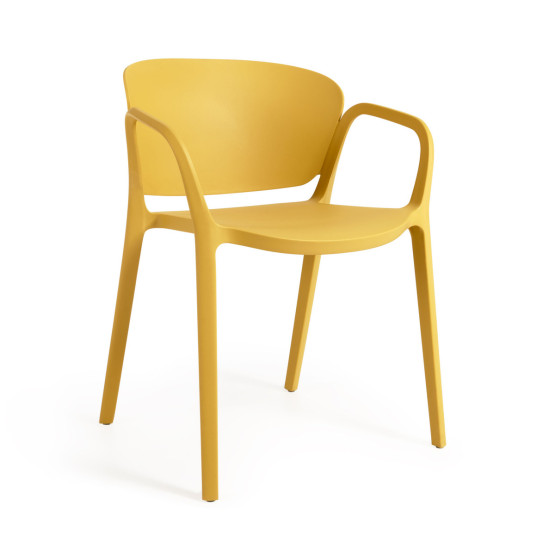 Yellow Plastic Garden Armchair