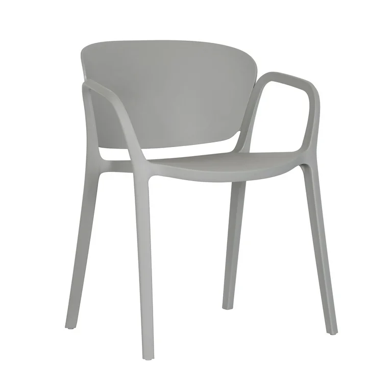 Light Grey Plastic Garden Armchair