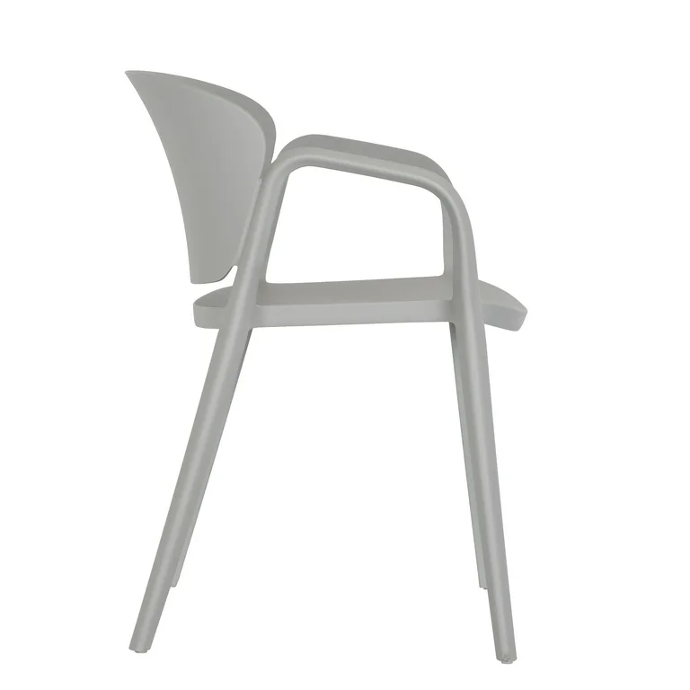 Light Grey Plastic Garden Armchair