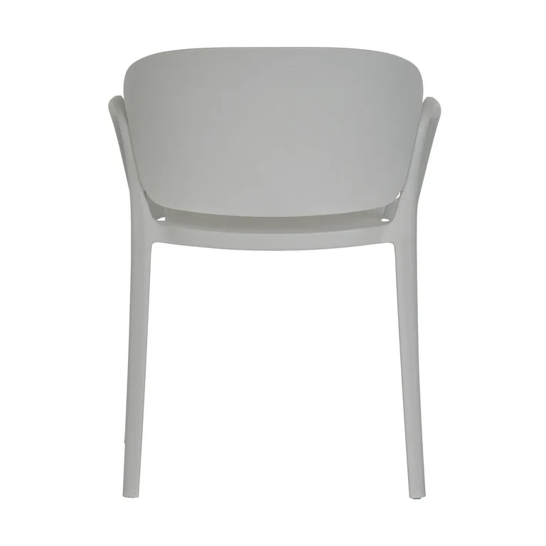 Light Grey Plastic Garden Armchair