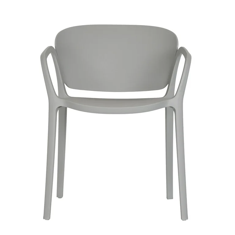 Light Grey Plastic Garden Armchair