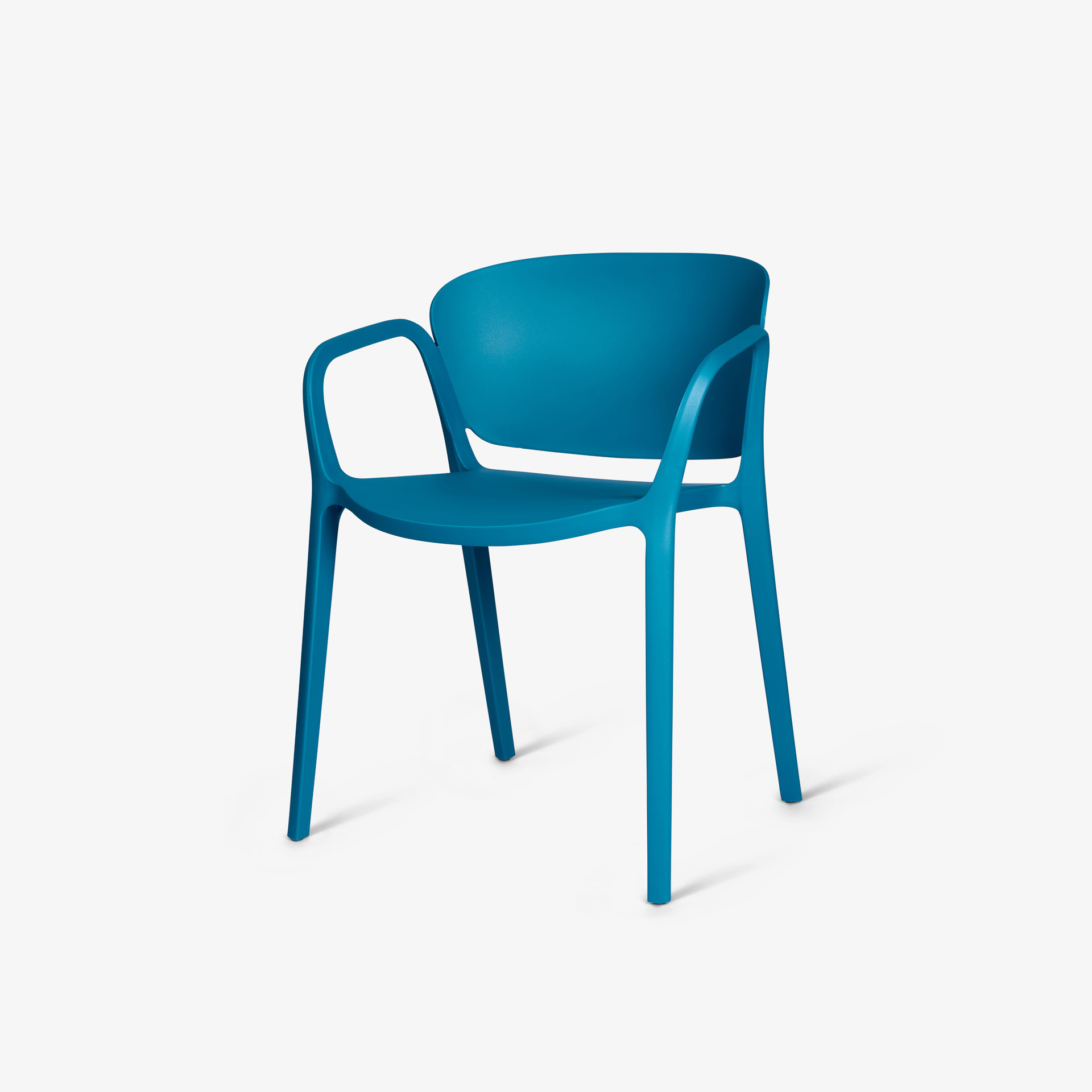 Peacock Blue Plastic Garden Armchair