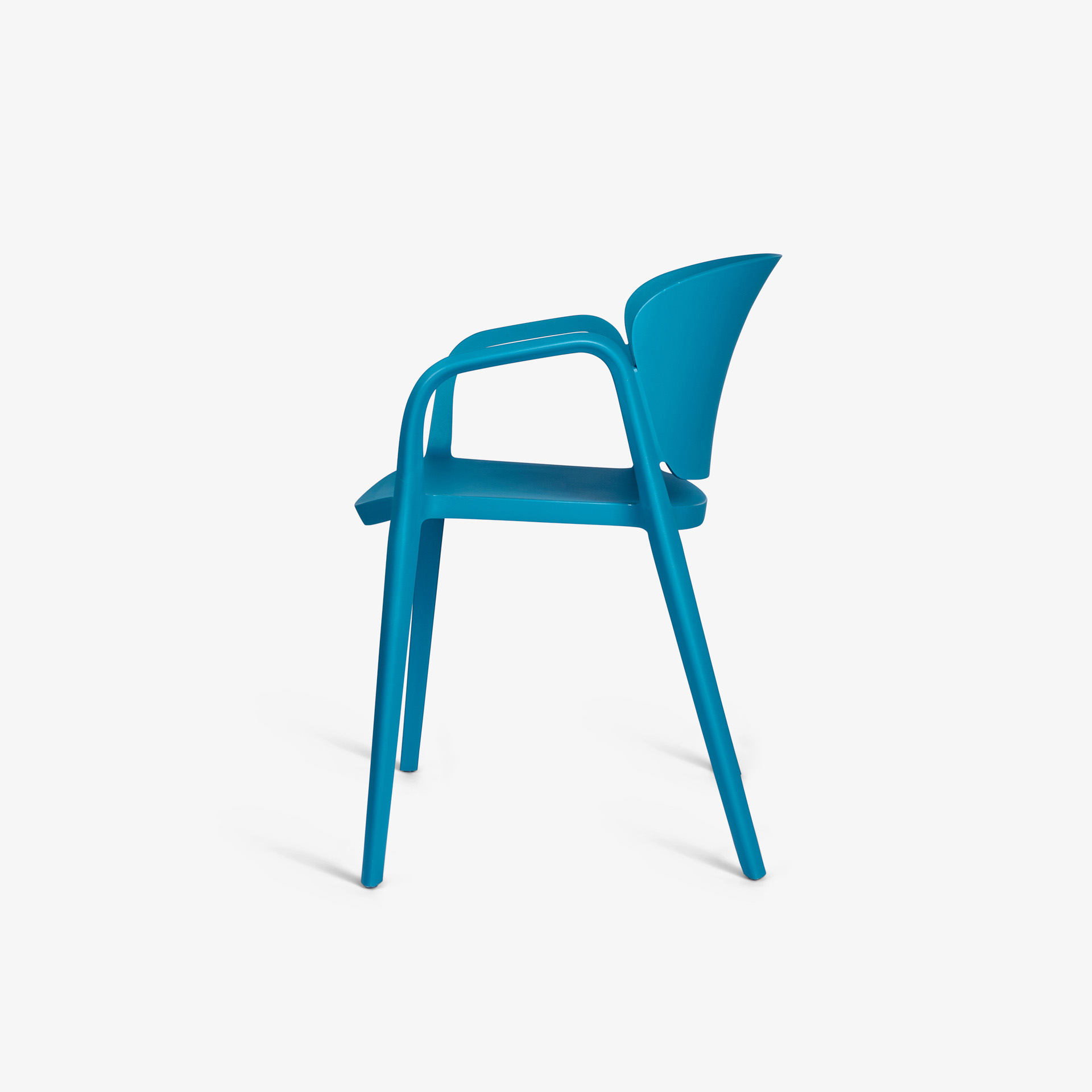 Peacock Blue Plastic Garden Armchair