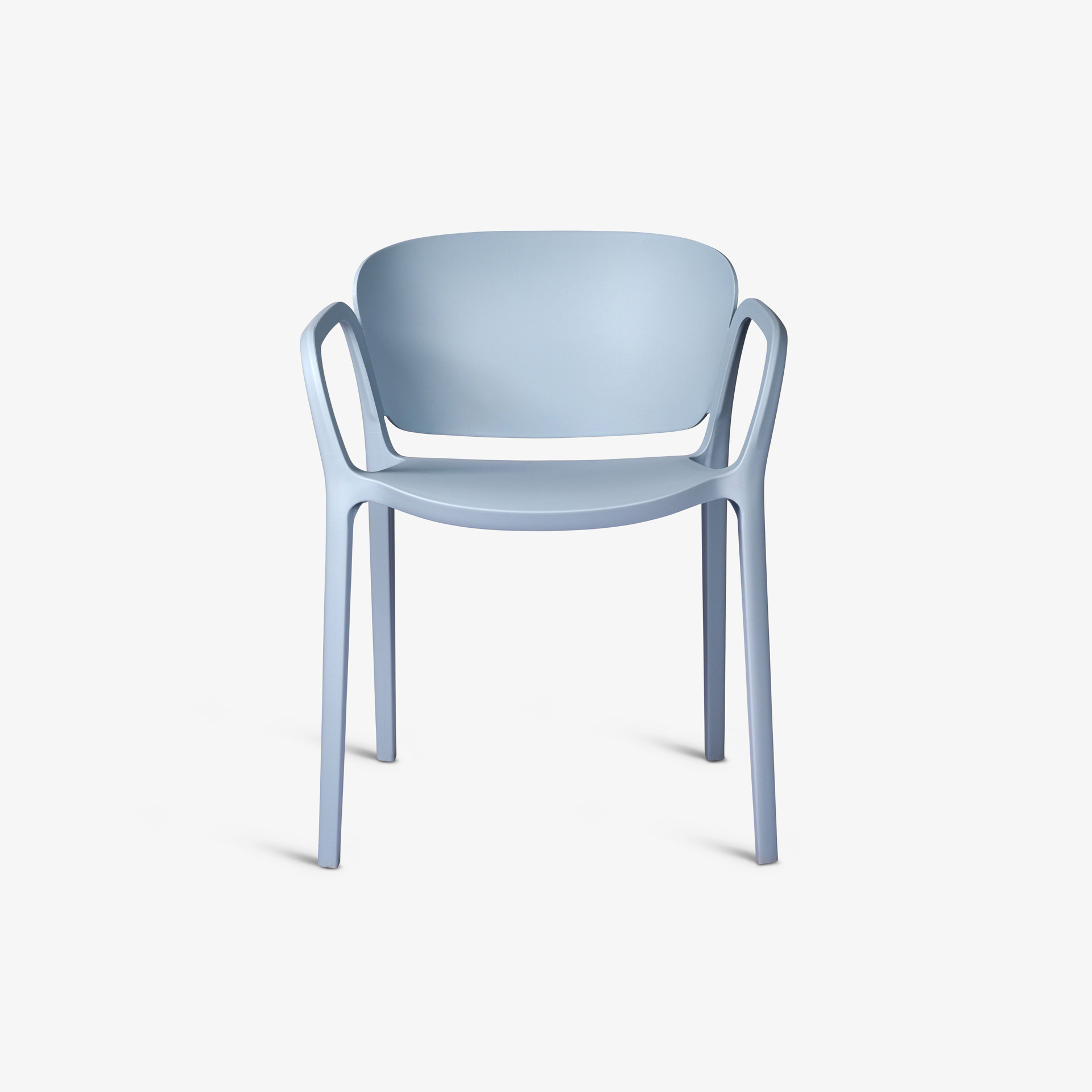 Light Blue Plastic Garden Armchair