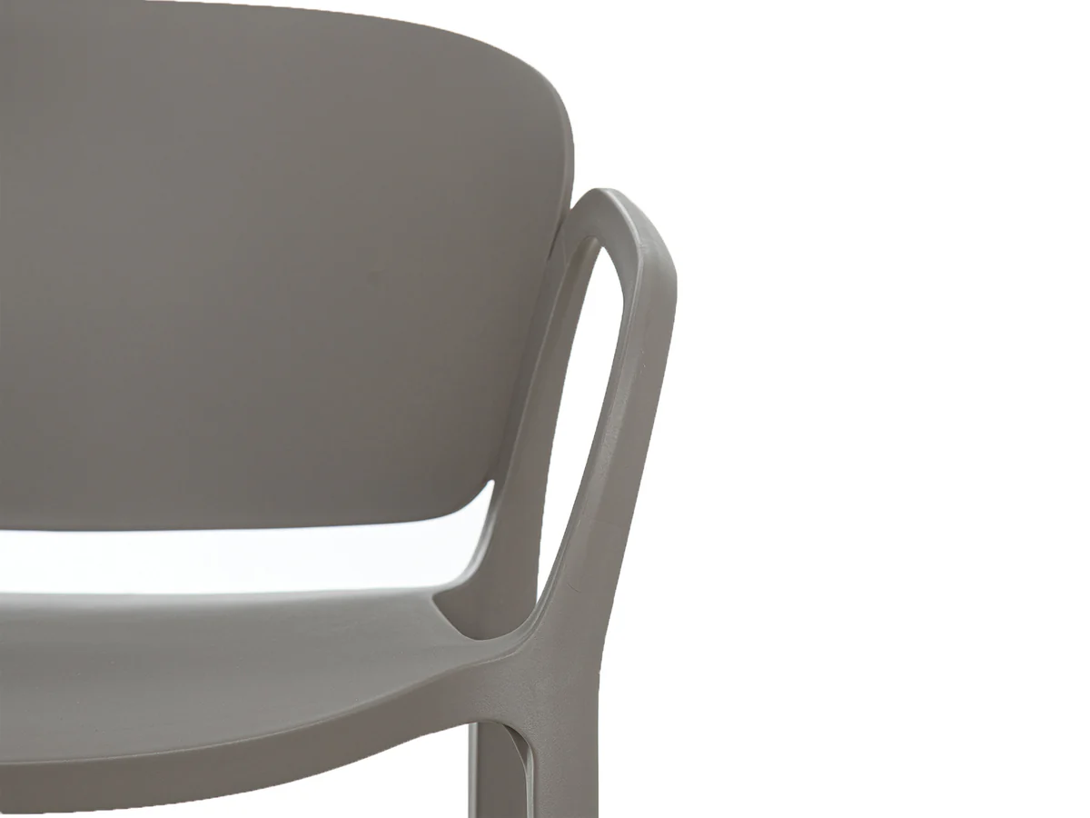 Dark Grey Plastic Garden Armchair