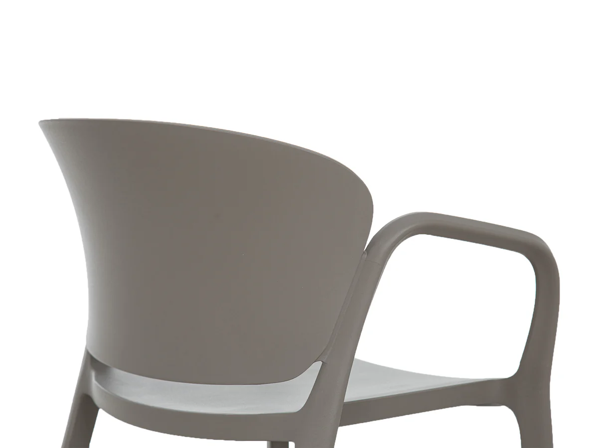 Dark Grey Plastic Garden Armchair