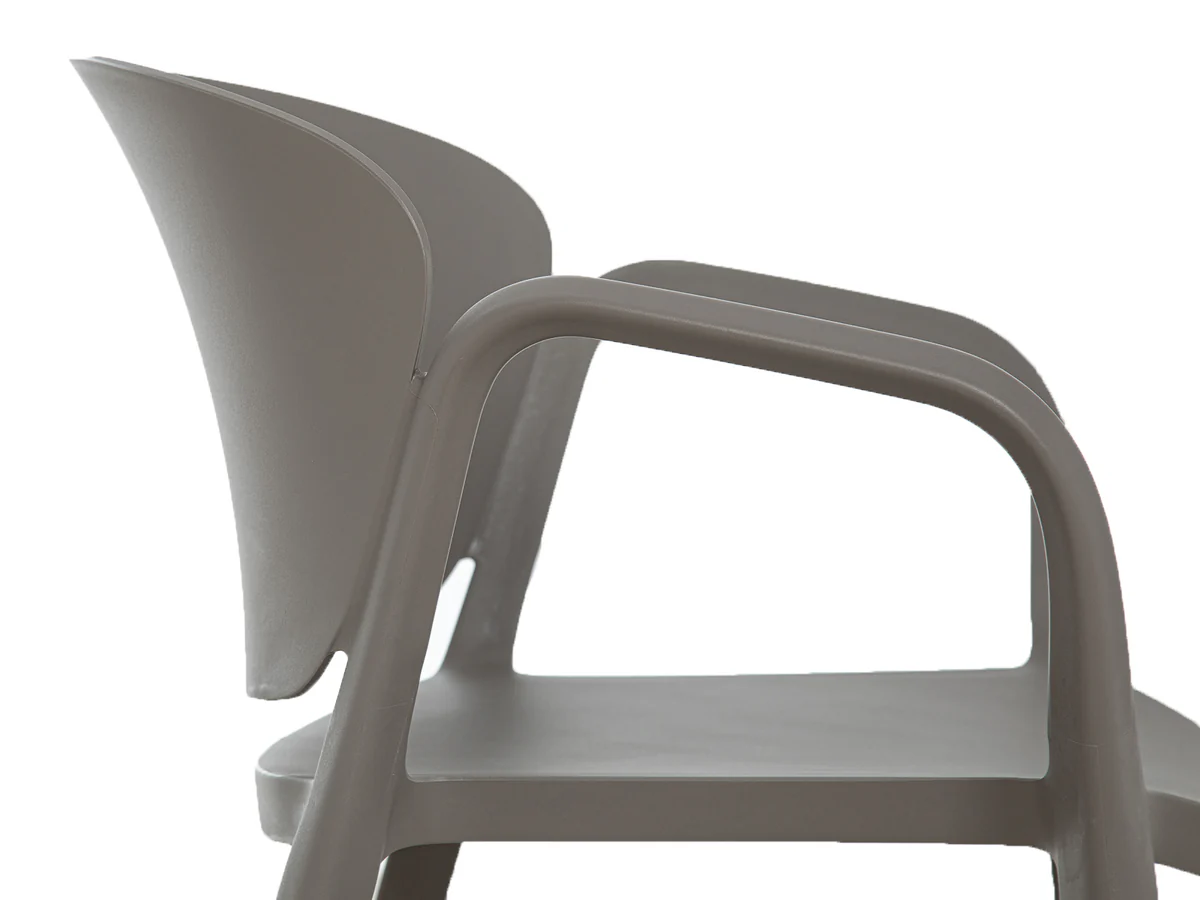 Dark Grey Plastic Garden Armchair