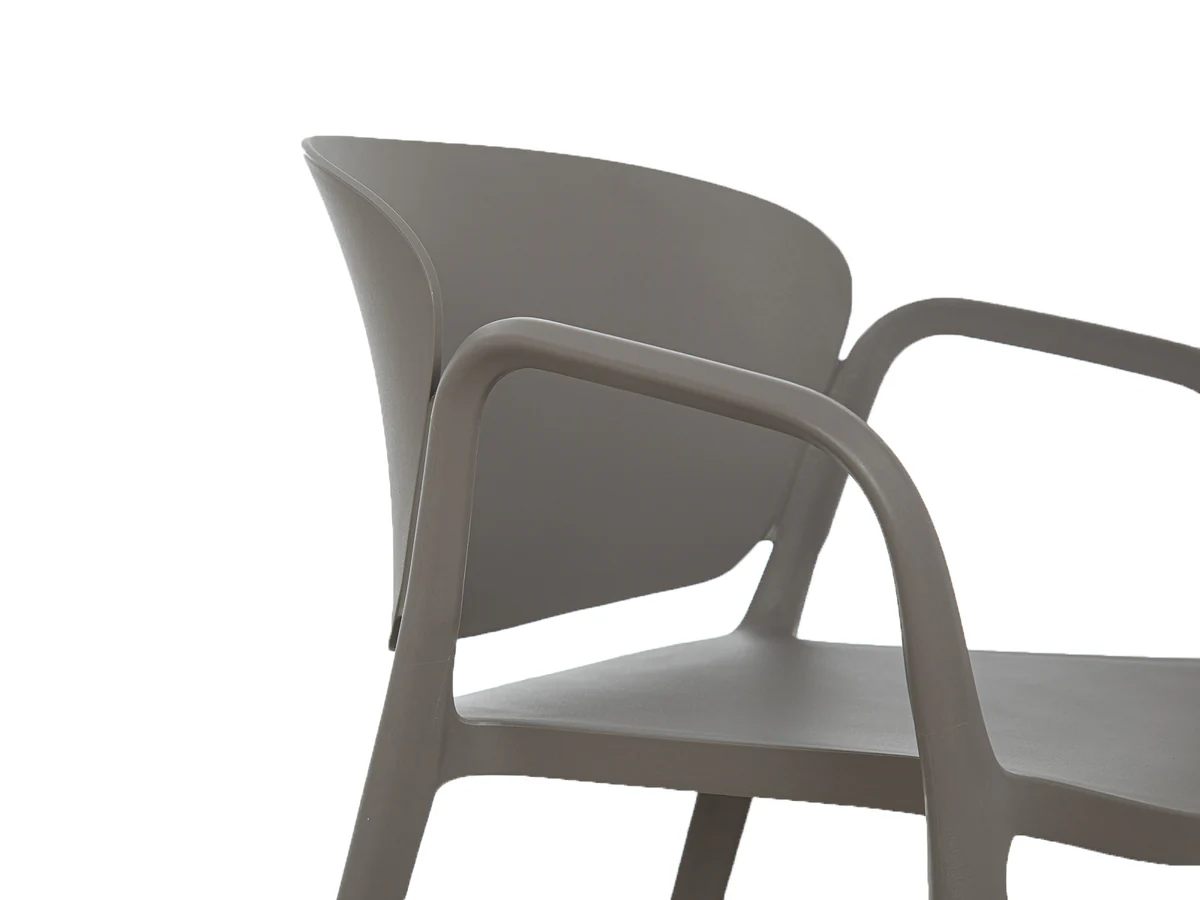 Dark Grey Plastic Garden Armchair