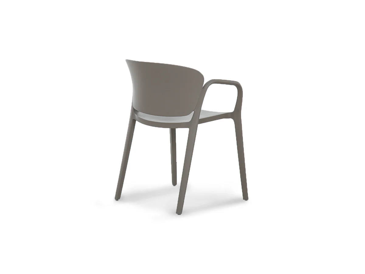 Dark Grey Plastic Garden Armchair