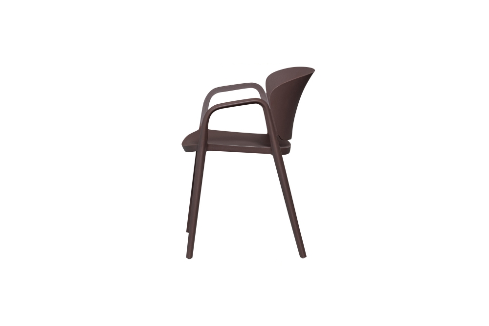 Dark Brown Plastic Garden Armchair