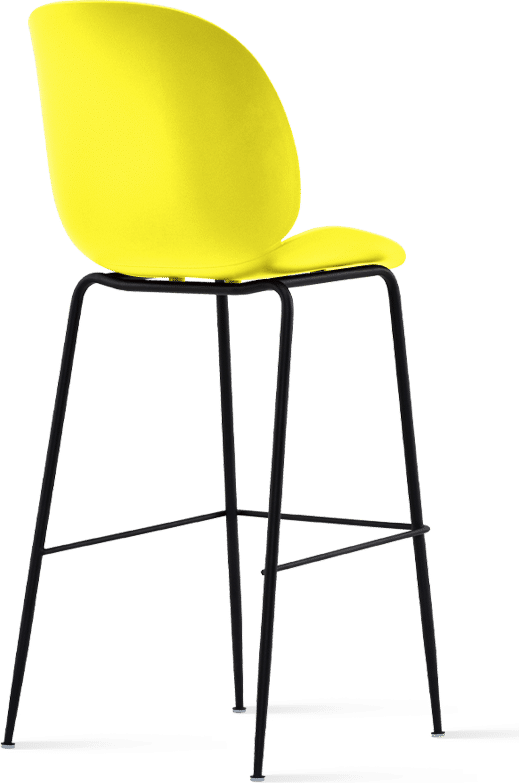 Yellow Plastic Beetle Bar Stool With Metal Feet-PP Chair