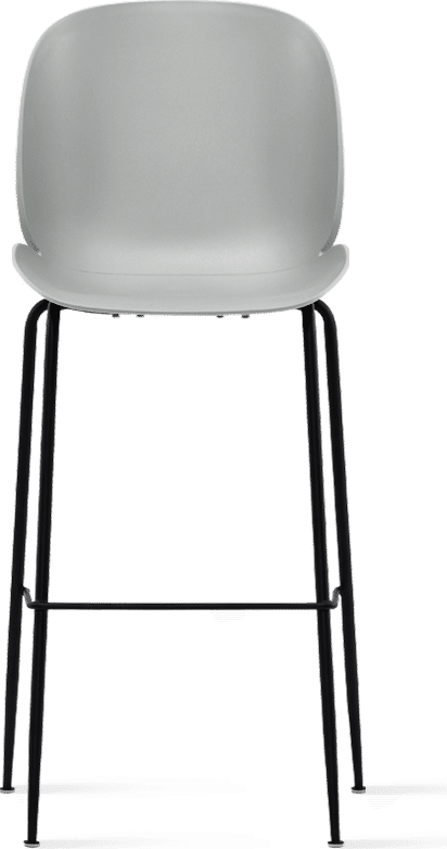 Grey Plastic Beetle Bar Stool With Metal Feet-PP Chair