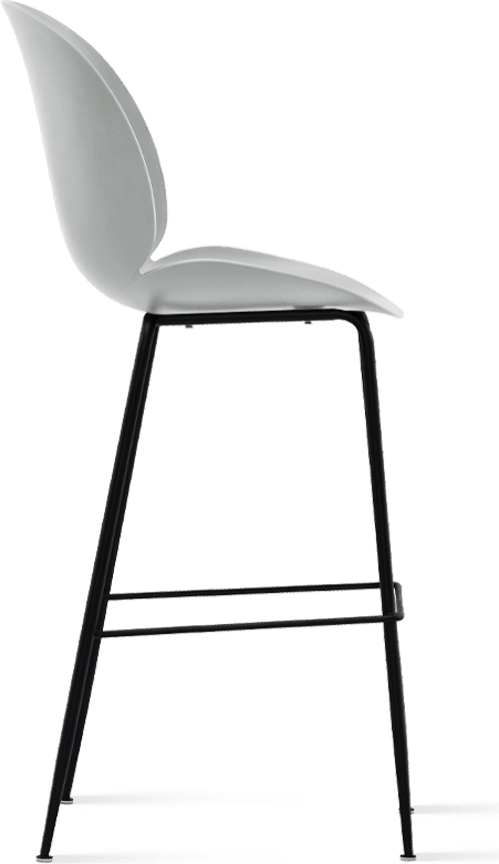 Grey Plastic Beetle Bar Stool With Metal Feet-PP Chair