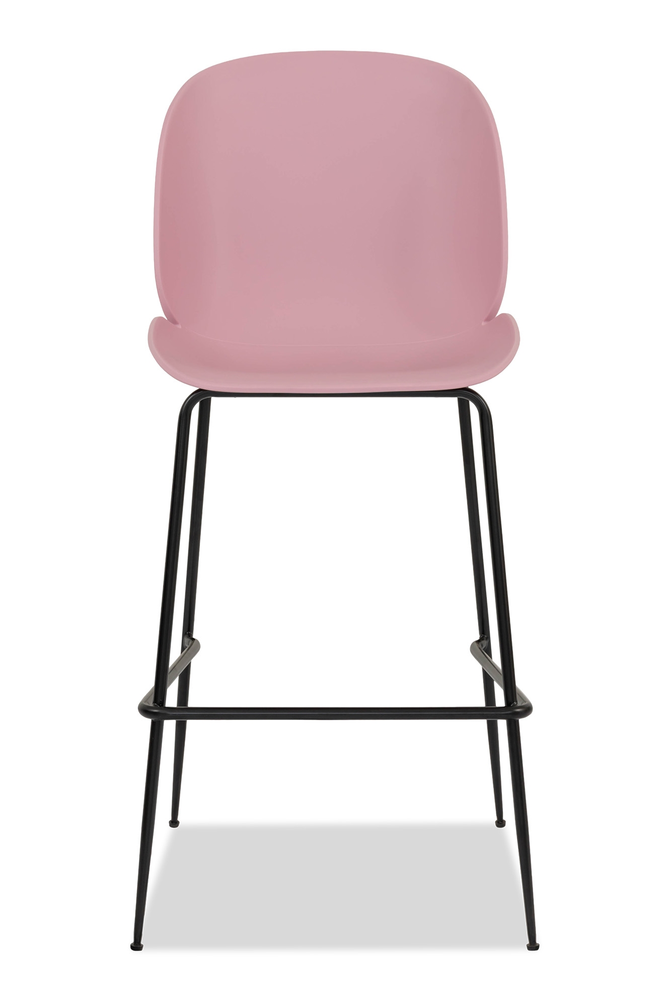 PInk Plastic Beetle Bar Stool With Metal Feet-PP Chair