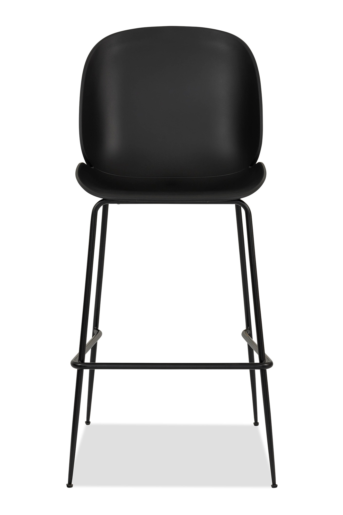 Black Plastic Beetle Bar Stool With Metal Feet-PP Chair