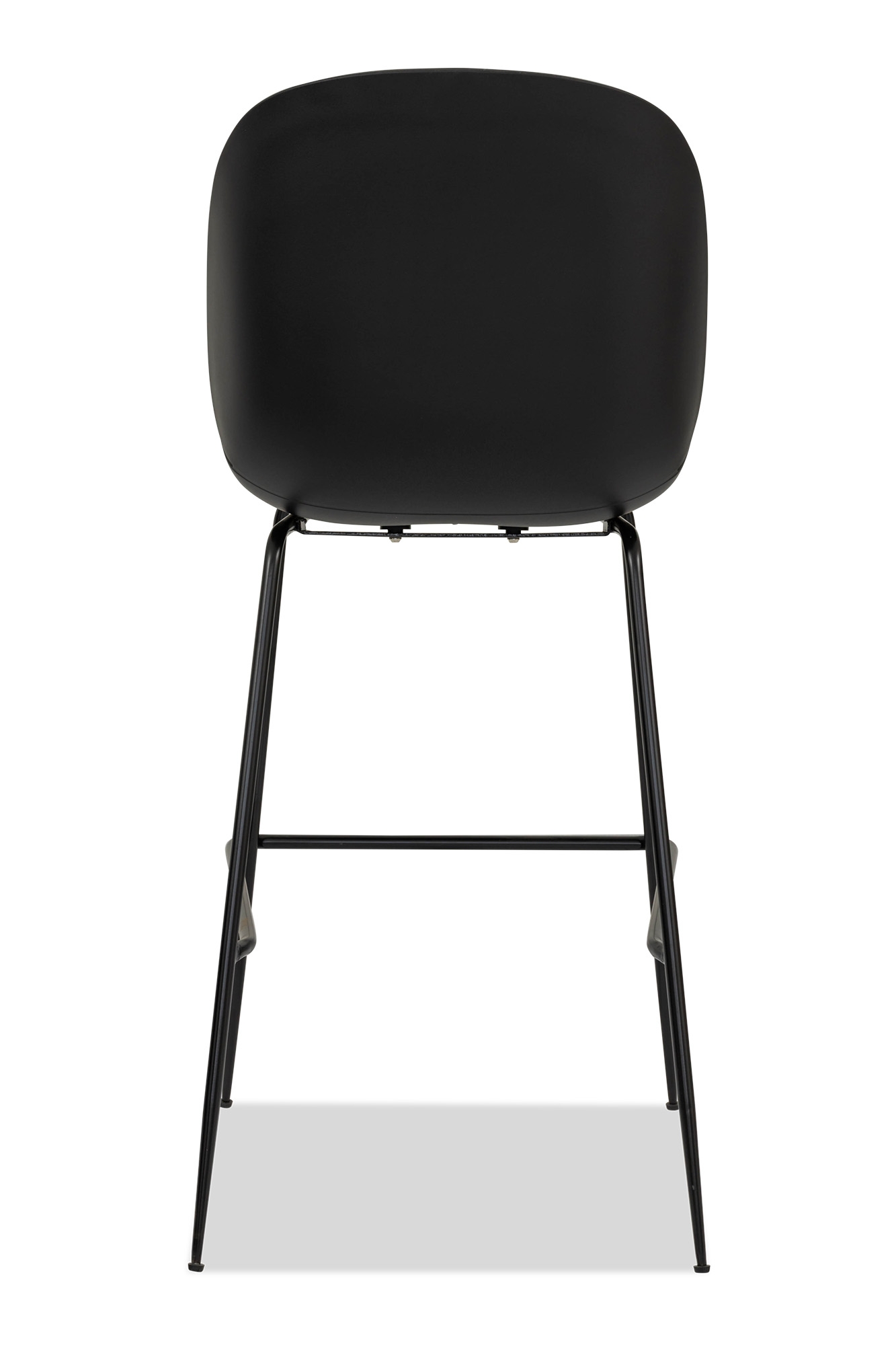Black Plastic Beetle Bar Stool With Metal Feet-PP Chair