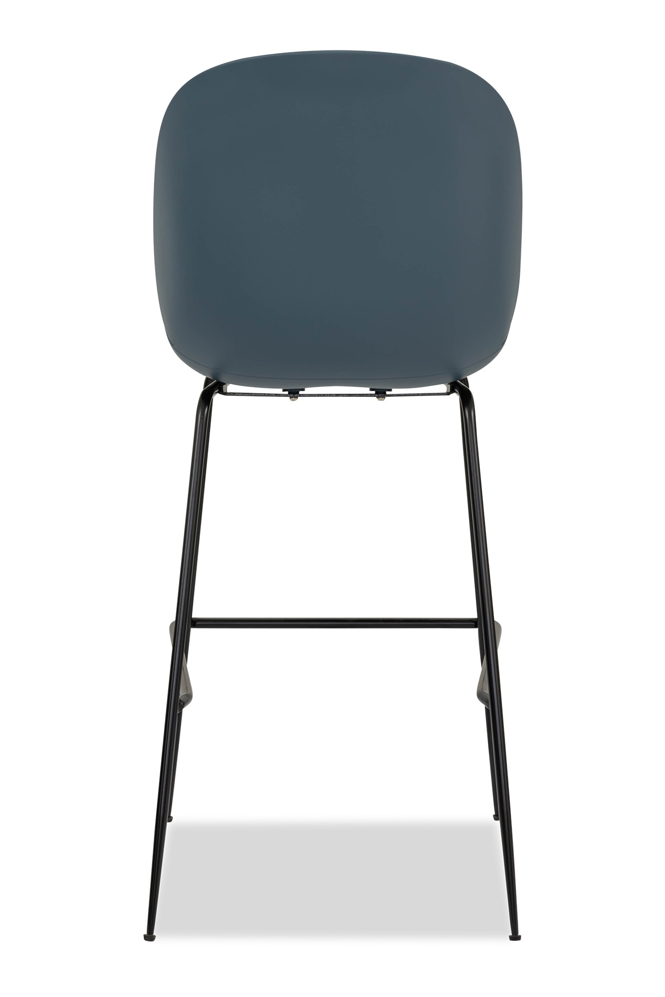 Navy Blue Plastic Beetle Bar Stool With Metal Feet-PP Chair