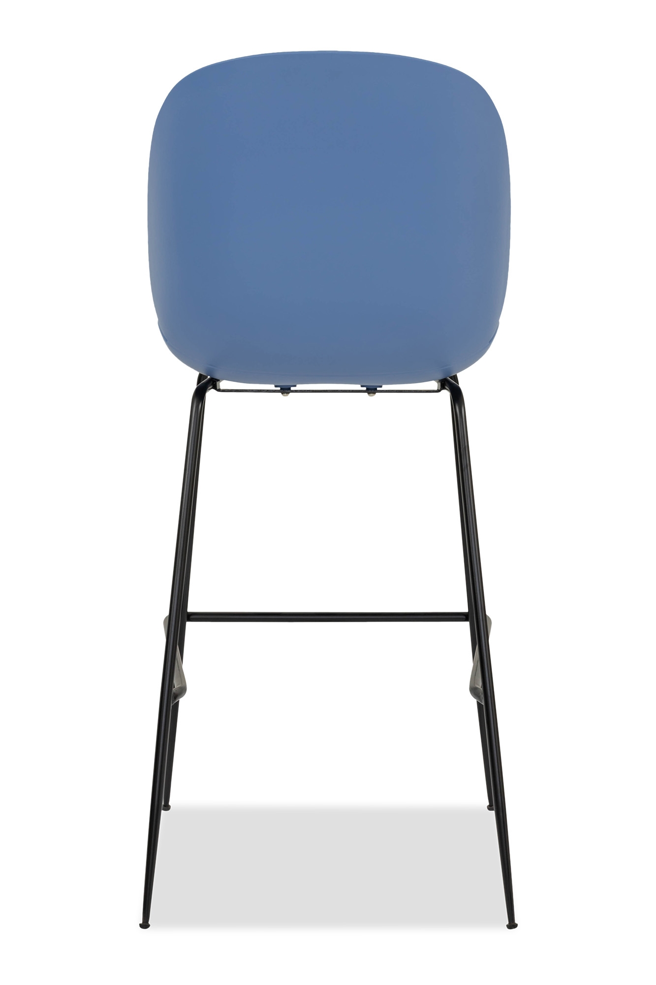 Haze Blue Plastic Beetle Bar Stool With Metal Feet-PP Chair